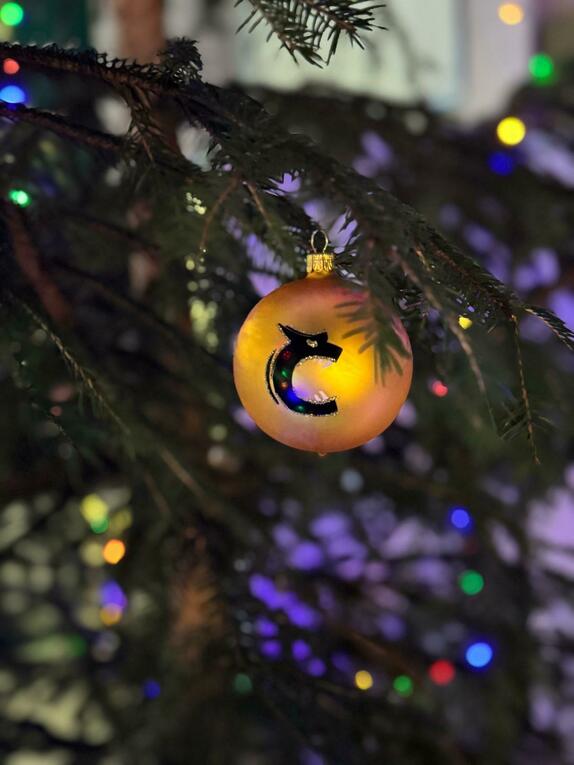 Vánoční ozdoba_Tygři žlutá