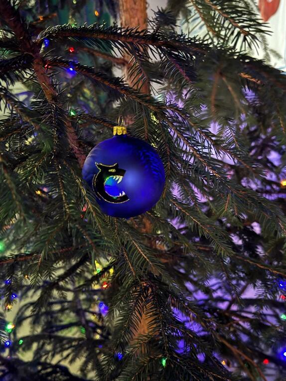 Vánoční ozdoby_Tygři modrá